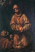 GRECO, El St Francis and Brother Rufus France oil painting artist